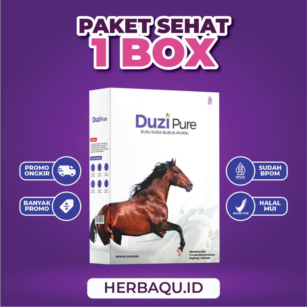 

Duzi Pure 1 Box Susu Kuda Asli Tulang Sehat Stamina Kuat