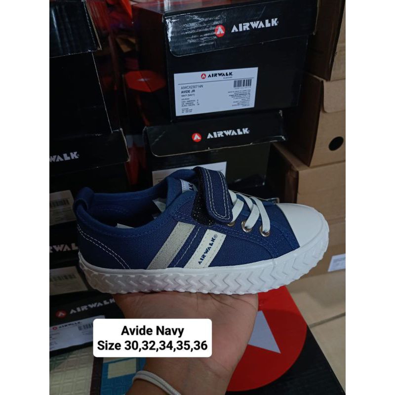 SALE Sepatu Anak Airwalk Navy Grey Blue Size 30-36
