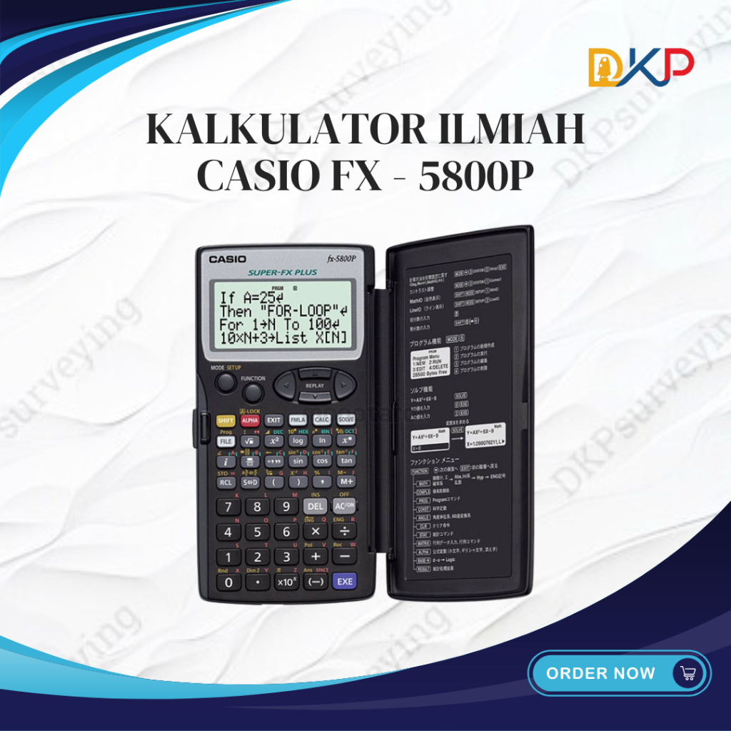 

Kalkulator CASIO FX-5800P - Scientific Calculator Programmable Ilmiah/Sekolah/Survey