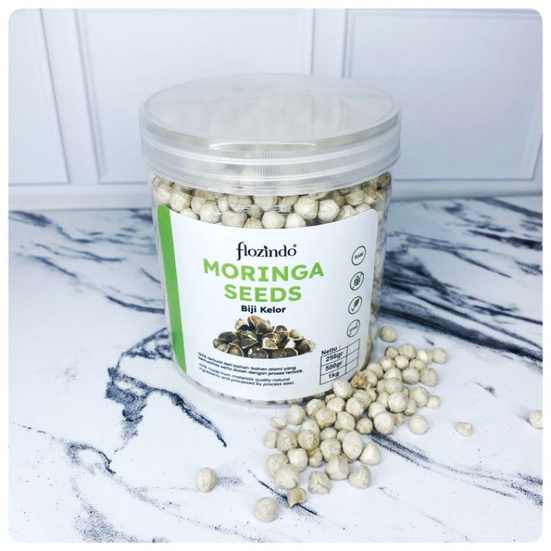 

Flozindo Moringa Oleifera Seeds / Biji Kelor Kupas Siap Makan Organik