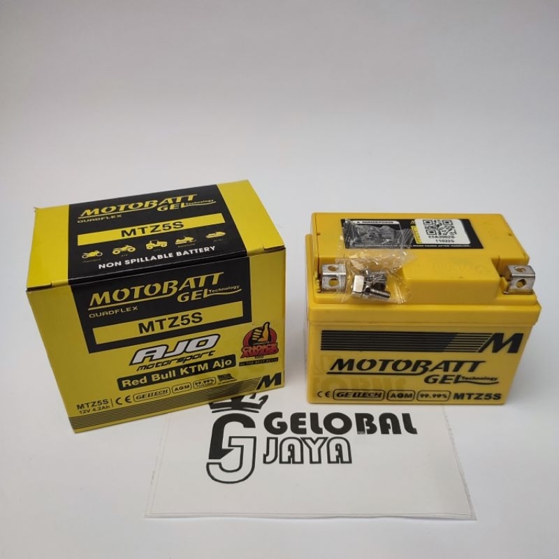 Aki motor gel gtz5s motobat mtz5s