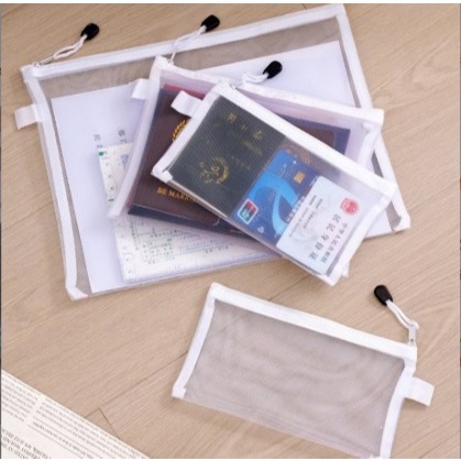 

Kantong Amplop Map Folder Surat Jaring Transparan Ziplock Zipper Bag Dokumen HVS Buku