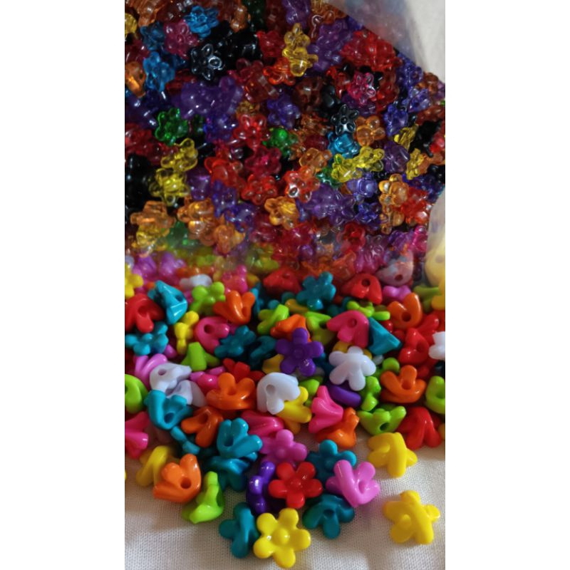 mote sakura kecil bening/mote akrilik/mote sakura melamin/manik manik