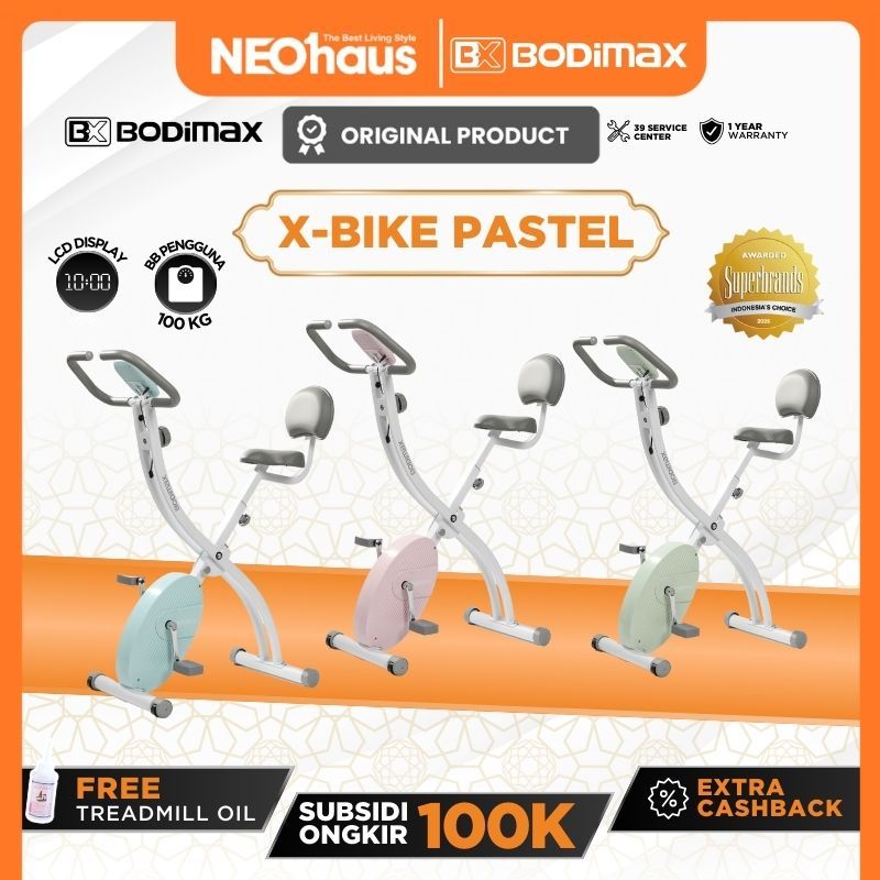 BODIMAX X-BIKE PASTEL /Alat Fitness/Sepeda Statis/Magnetic X-Bike