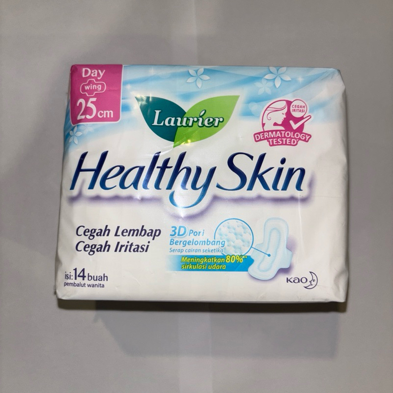 LAURIER HEALTHY SKIN 25 CM 14'S / PEMBALUT WANITA / SOFTEX SEKALI PAKAI / DATANG BULAN / MENS