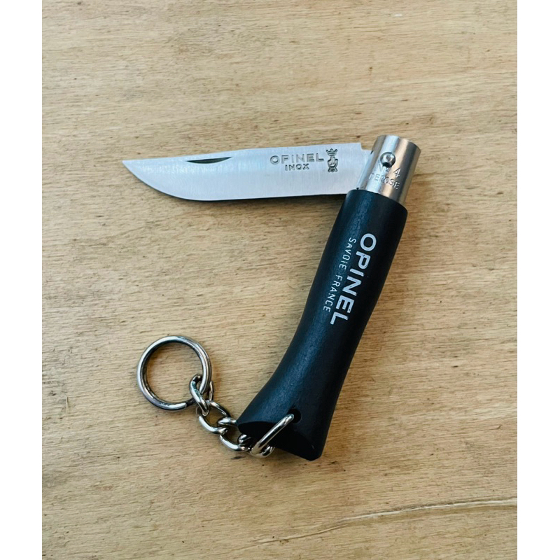 opinel inox no 4 warna abu tua (original bekas)