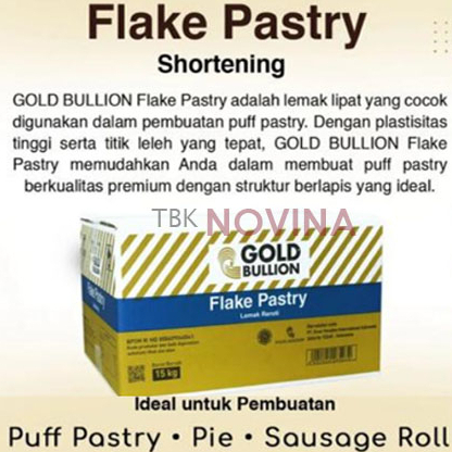KORSVET GOLD BULLION FLAKE PASTRY BAHAN KUE