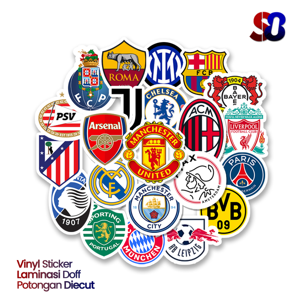 

Sticker Pack Logo Premium Klub Terbaik Dunia 2025 - Bahan Vinyl + Laminasi