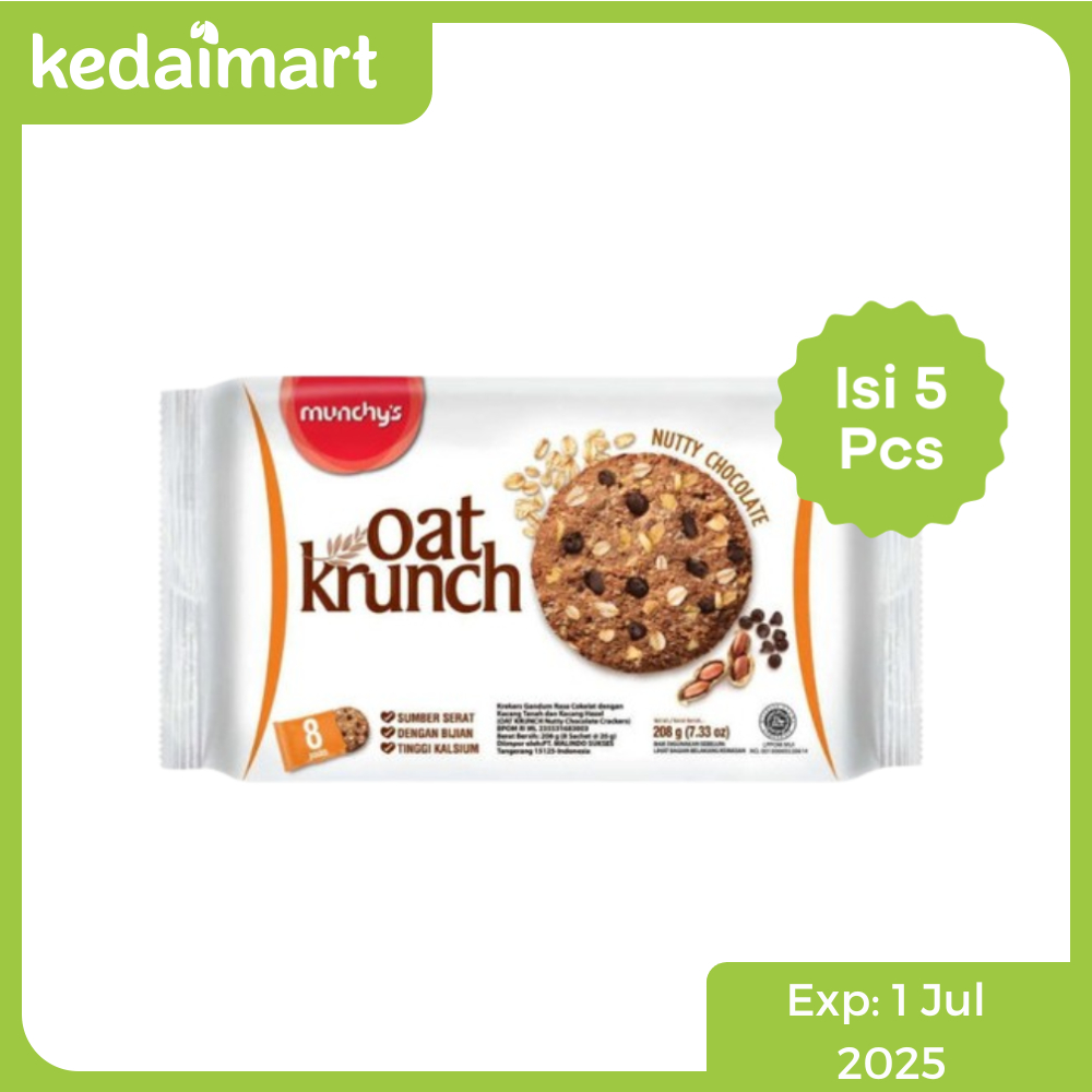 

Promo Clearance Sale Oat Krunch Biskuit Nutty Chocolate 208 Gram x 5 Pcs