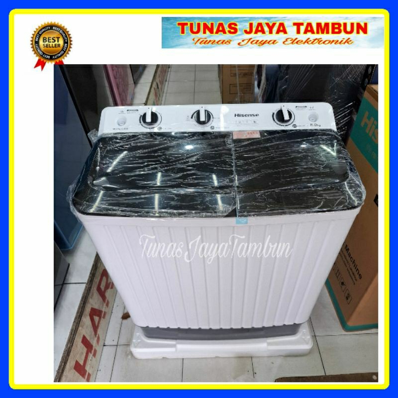 MESIN CUCI HISENSE WSHS 8013 UB / MESIN CUCI HISENSE 2 TABUNG 8KG / HISENSE WSHS 8013UB