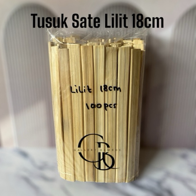 TUSUK SATE LILIT 18cm isi 100pcs/tusuk sate lilit/tusuk sate gepeng