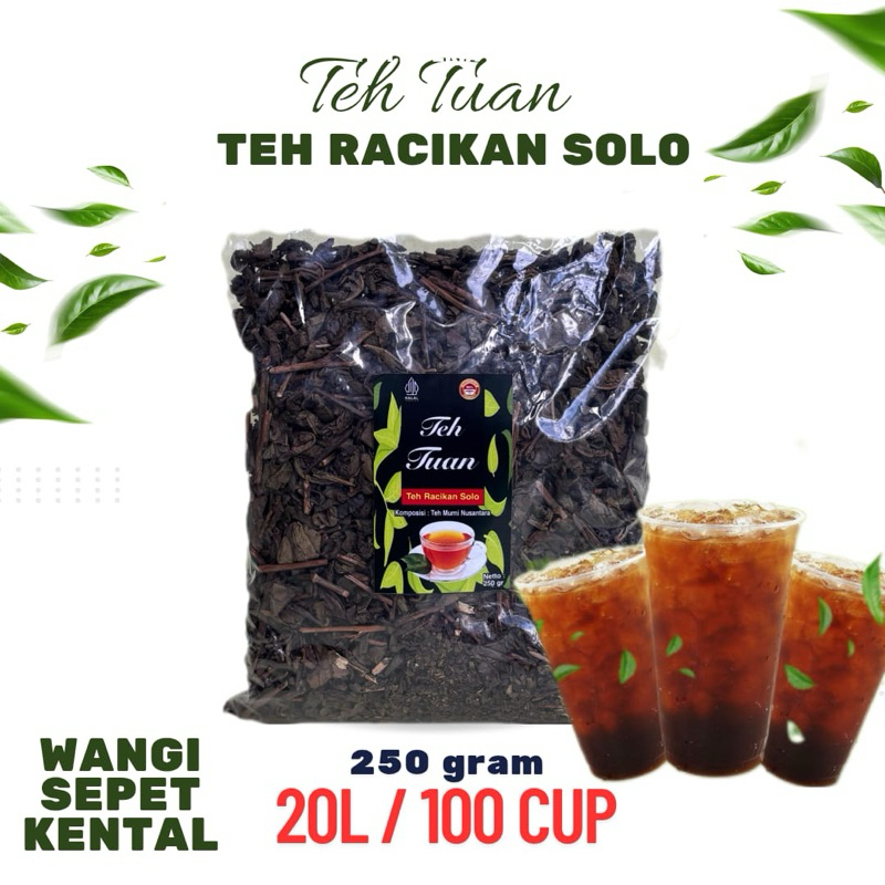 

Teh Tuan - teh racikan solo 250 gram. WANGI SEPET KENTEL buat usaha jualan untuk 20 liter air
