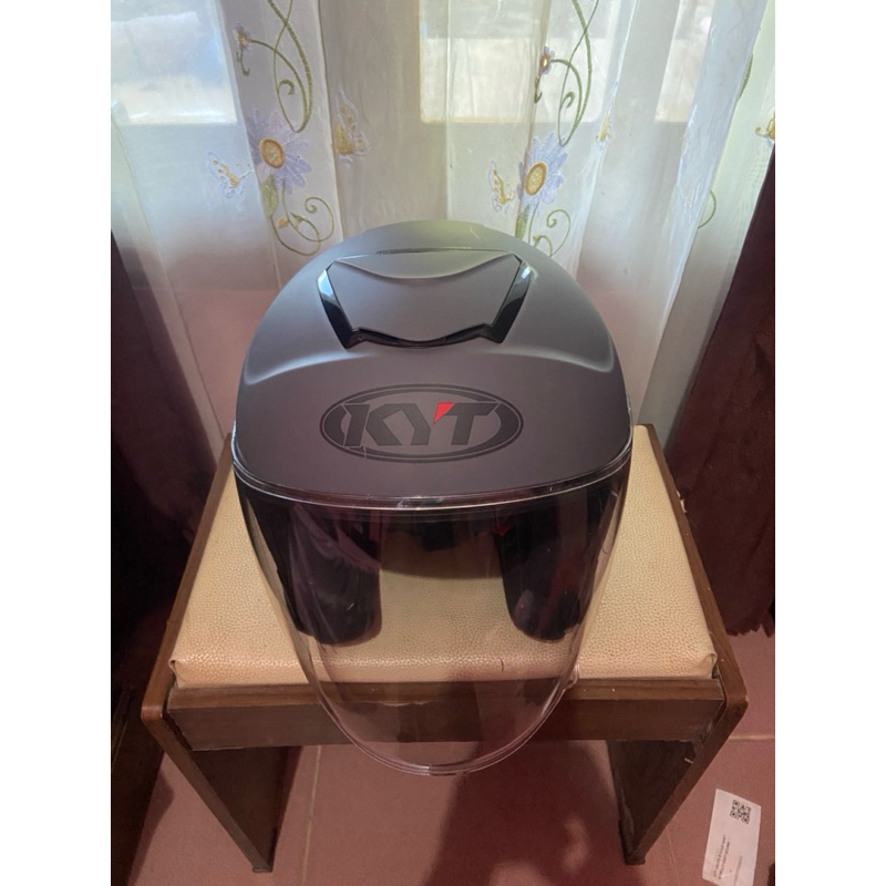 HELM KYT KYOTO R SOLID - MATT GORILLA GREY SIZE M ORI 100% Second