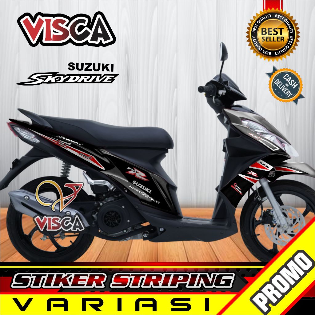 Stiker Striping Suzuki Skydrive Variasi GRAFIS