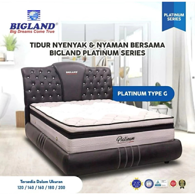 Bigland Platinum Series / Kasur Bigland Pillowtop tebal 40cm