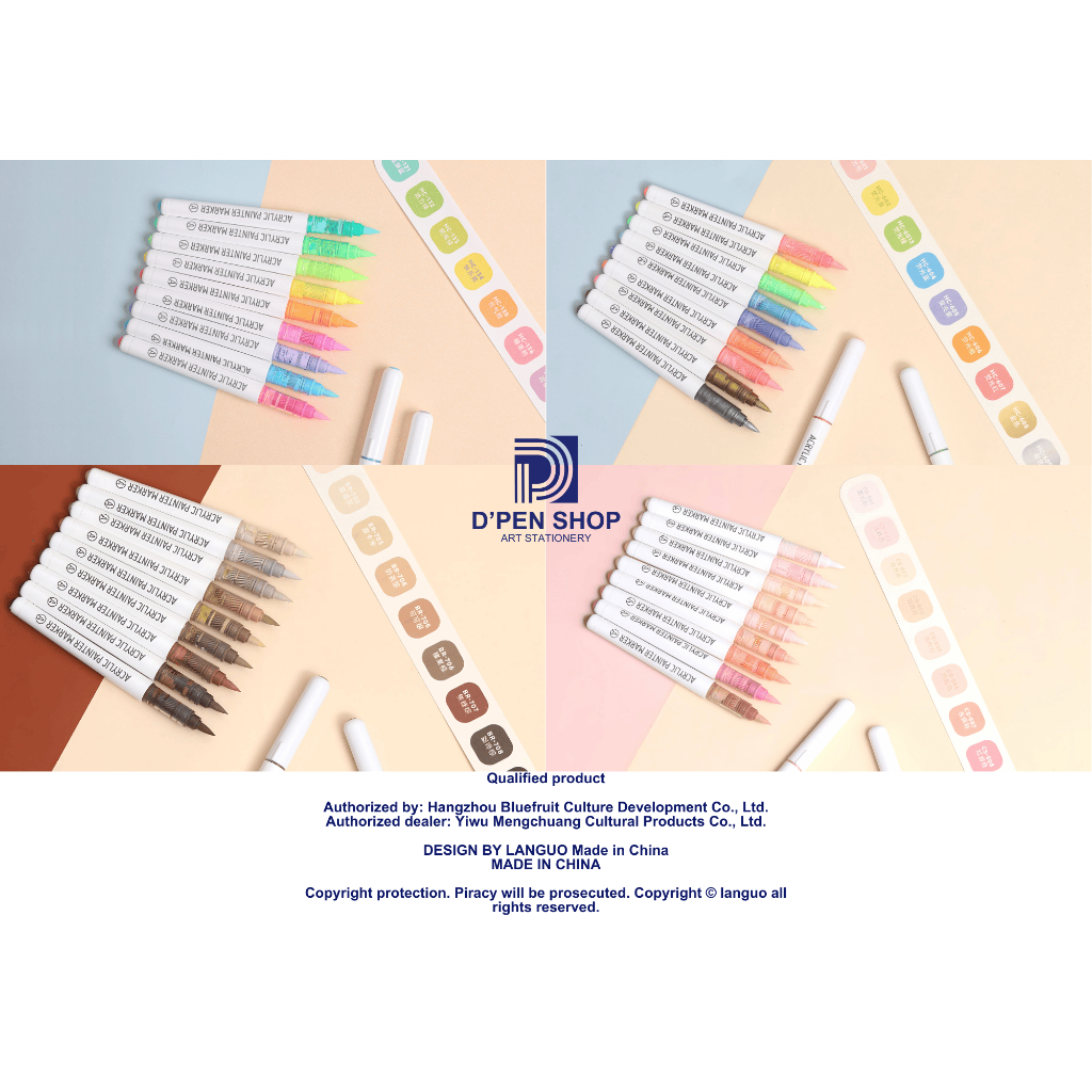 

Arm Spidol Cat Akrilik Painting Marker Set 9 Warna Acrylic Soft Tip untuk Sketsa Kaligrafi Ilustrasi