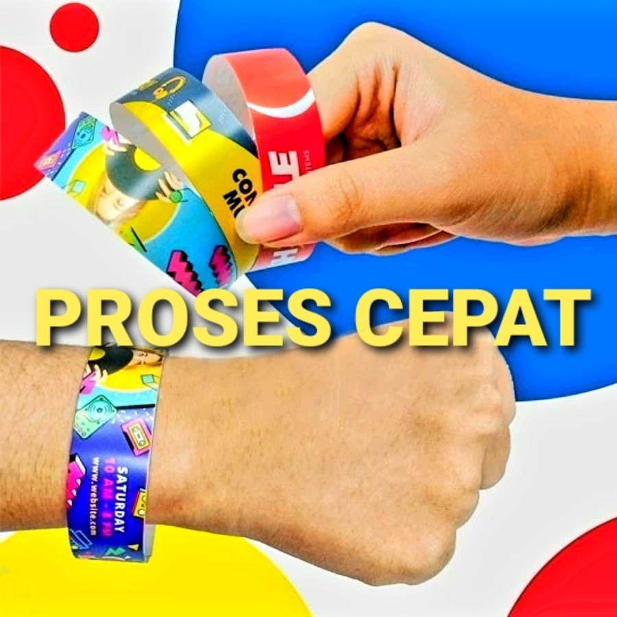 Cetak Gelang Tiket Custom untuk Kpop, Ultah, Konser, dan Festival