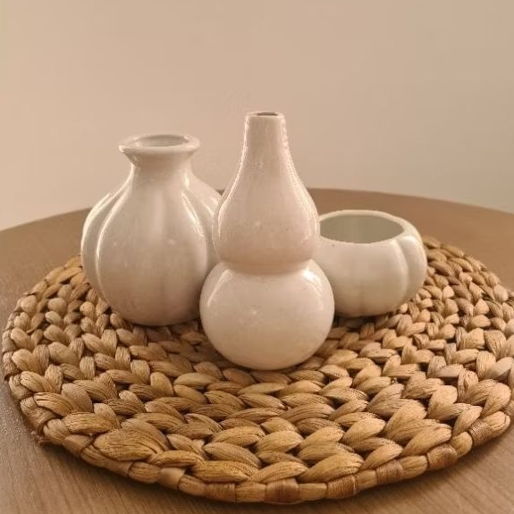 Baru Keramik/Vas Labubu White Minimalis