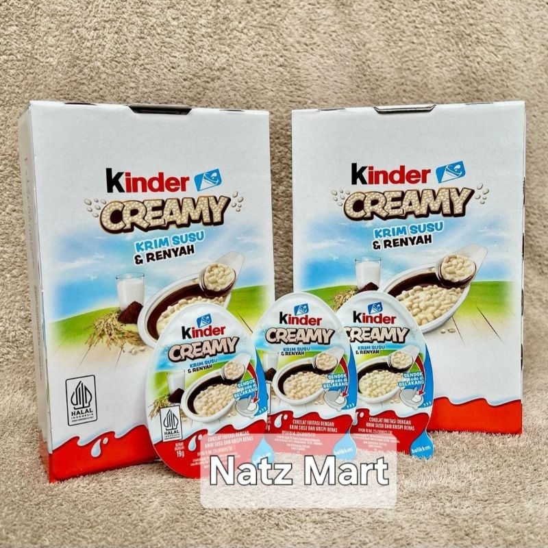 

KINDER CREAMY Milky & Crunchy 1 BOX (19 gr × 12 pcs ) (Exp November 2025)