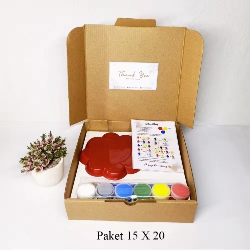 

[SPECIAL 7.7] Kanvas Lukis 1 Paket Peralatan 15 × 20 cm 4 in 1