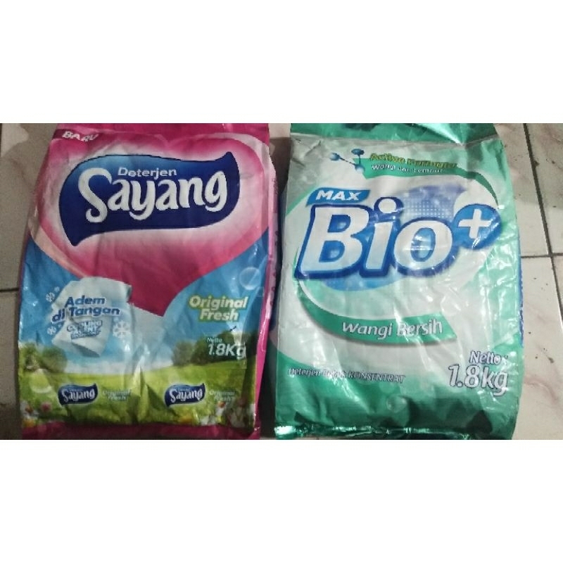 Detergent Sayang/Bio Detergent bubuk 1,6/1,8Kg