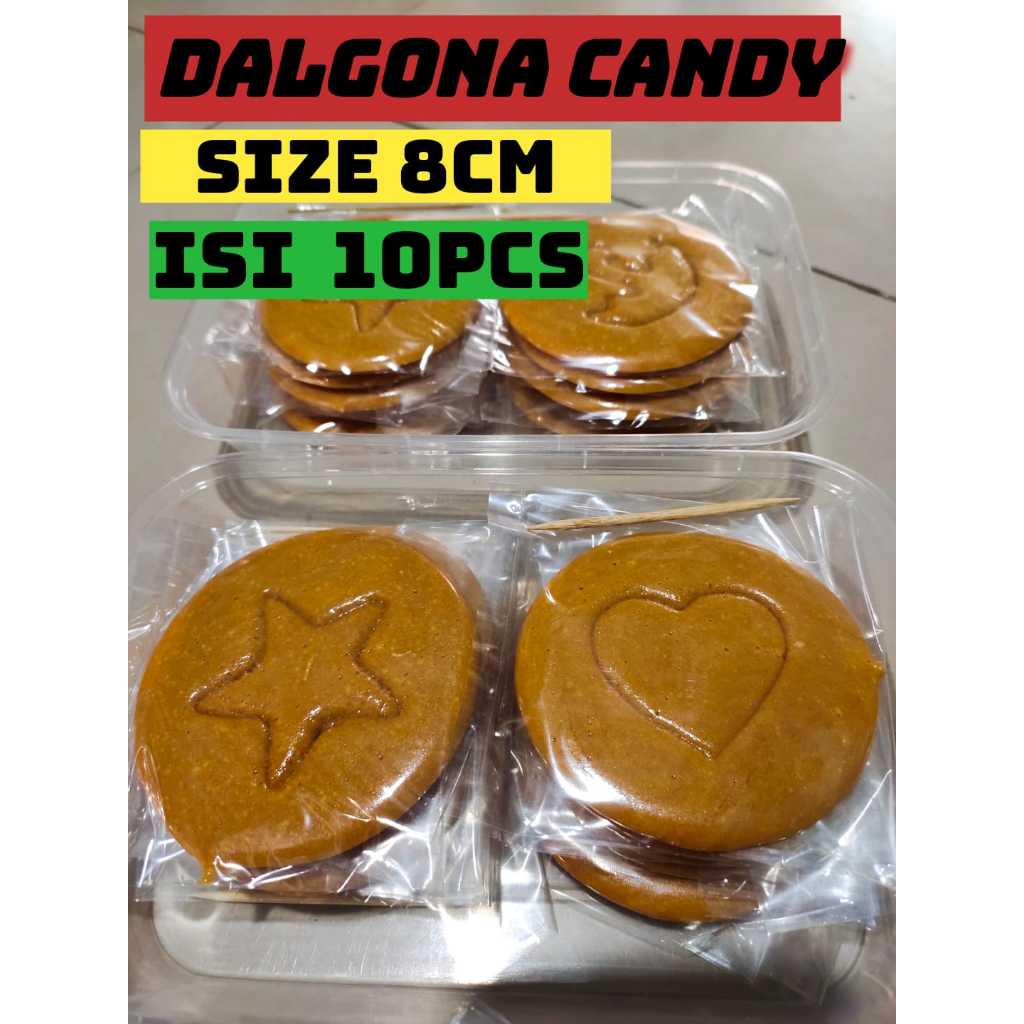 

Dalgona Candy Permen Dalgona 8cm 1pak isi 10pcs