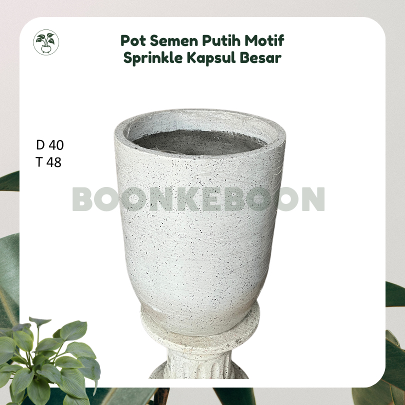 Pot Semen Putih Motif Sprinkle Kapsul Besar