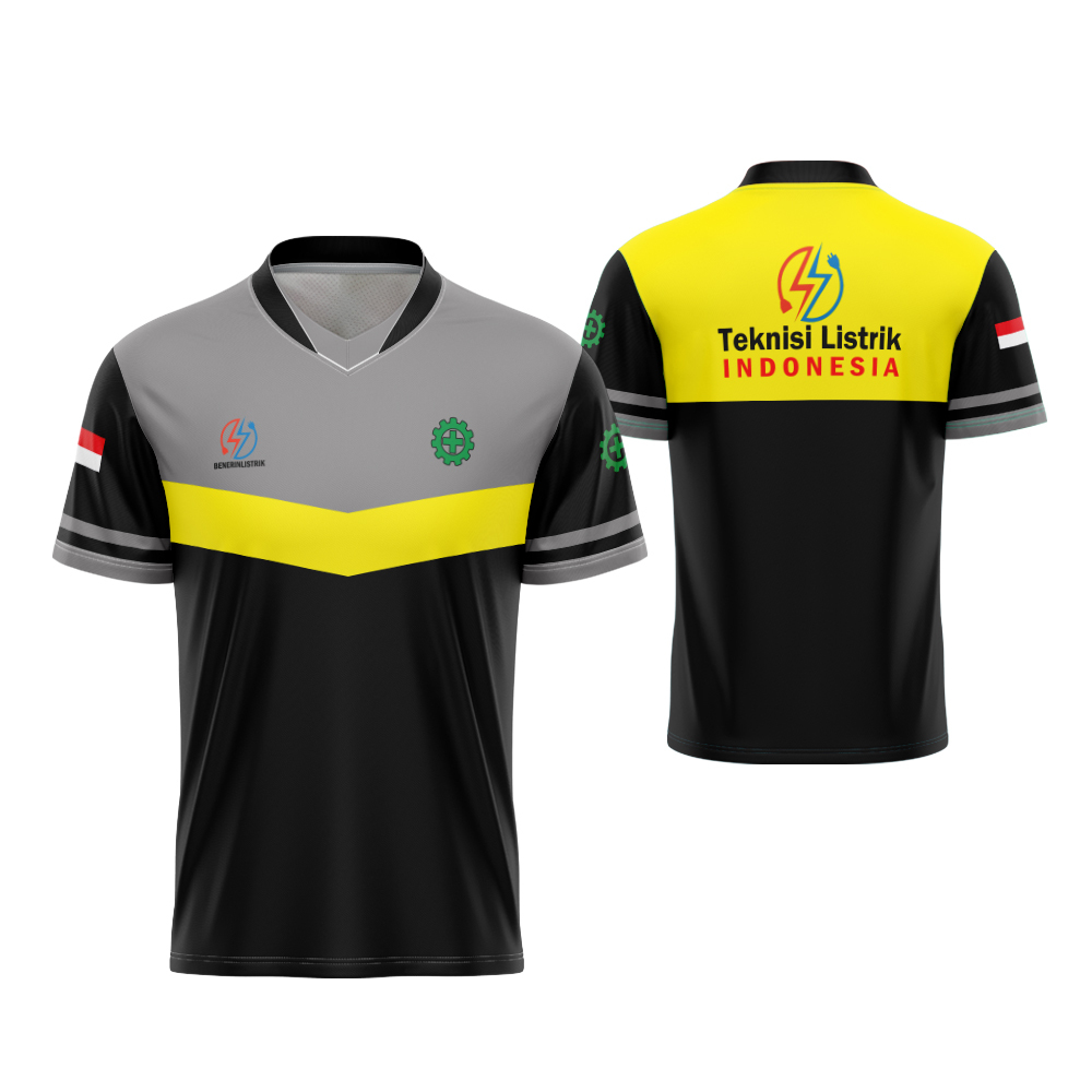 Baju Teknisi Listrik / Kaos Baju Jersey PLN Listrik Pintar Fullprint
