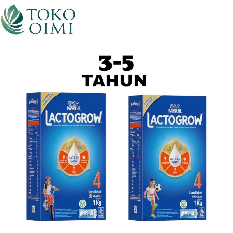 

Susu Lactogrow 4 Vanilla / Madu 1KG / 1000 GRAM / Nestle Lactogrow