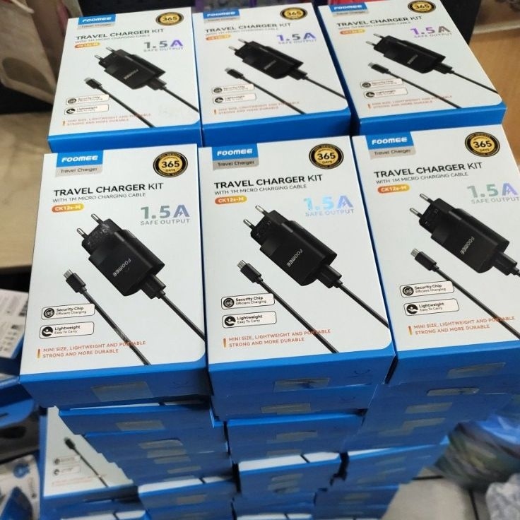 TRAVEL CHARGER FOOMEE CK12  WITH CABLE DATA MICRO ORIGINAL Foomee Ck12s