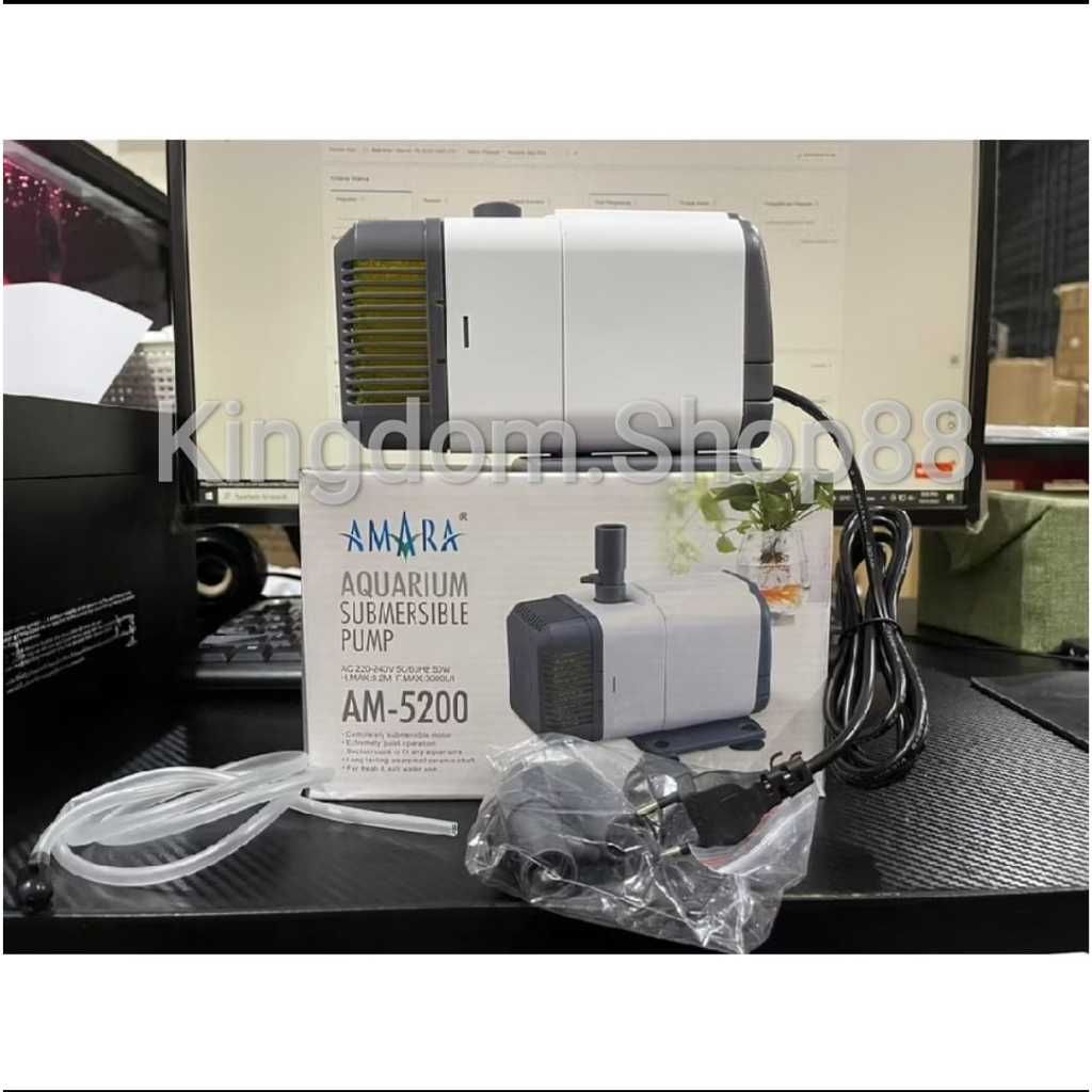 AMARA AM 5200 pompa celup kolam mini aquarium filter ikan aerator