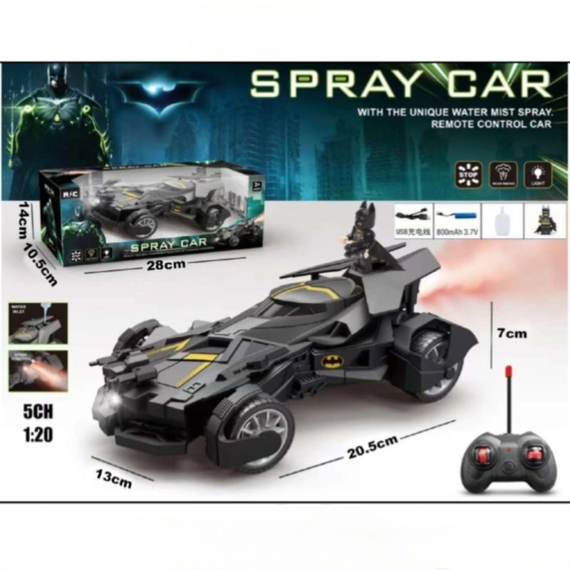 Mainan Anak RC Batman Keluar Asap Baterai Charger UJ99-2815B