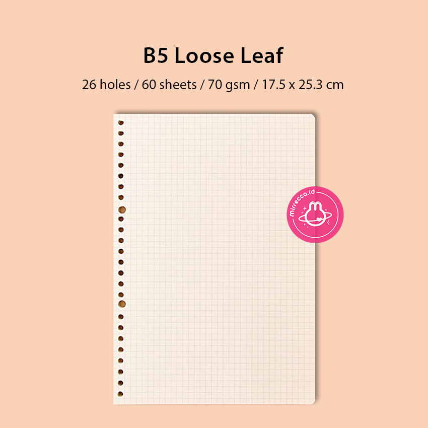 

ZL6002 - B5 LOOSE LEAF NOTEBOOK - TRANSPARENT PLASTIC BINDER