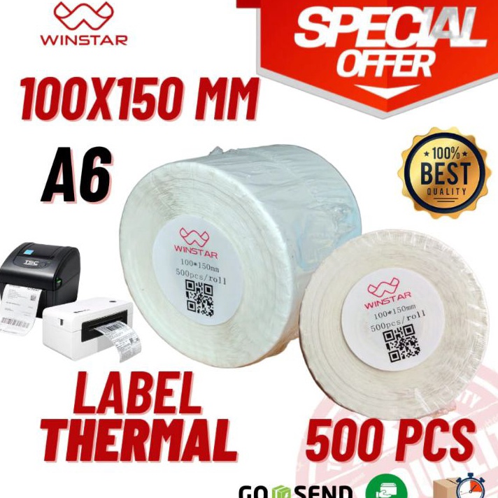 

Bisa Cod KERTAS STICKER THERMAL BARCODE A6 1mm x 15mm ORIGINAL WINSTAR 5pcs