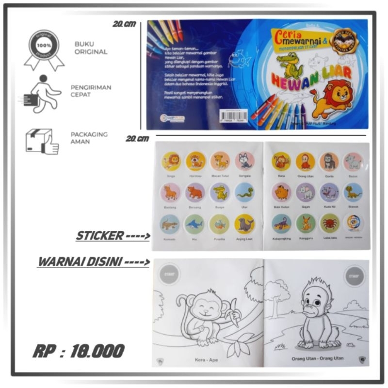 

Buku Mewarnai Anak Seri Hewan Liar