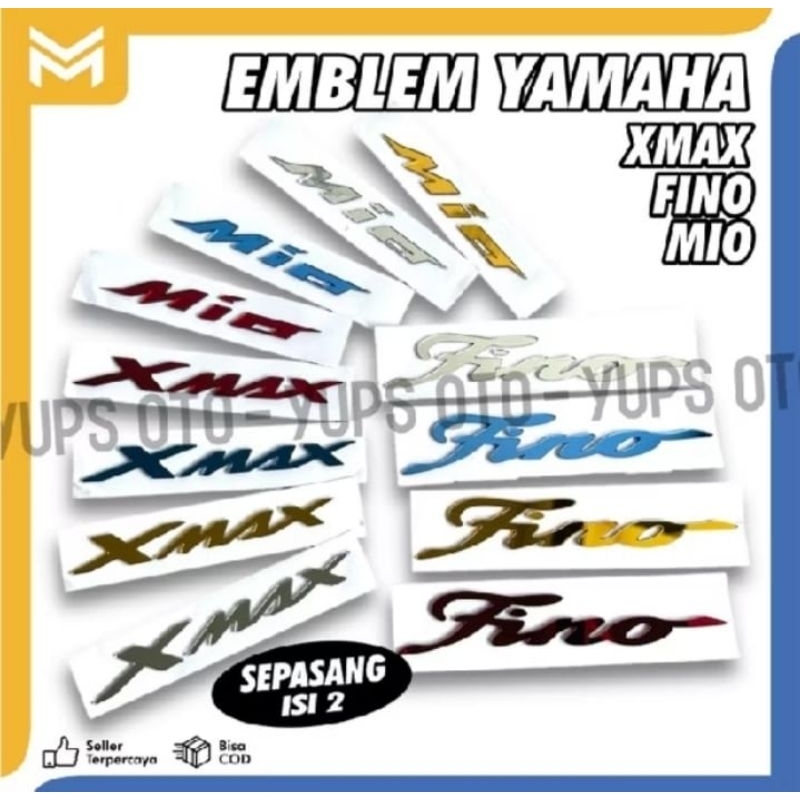 EMBLEM YAMAHA FINO XMAX MIO J MIO M3 MIO SMILE MIO SPORTY MIO Z MIO S MIO SOUL GT 125 AKRILIK 3D LOG