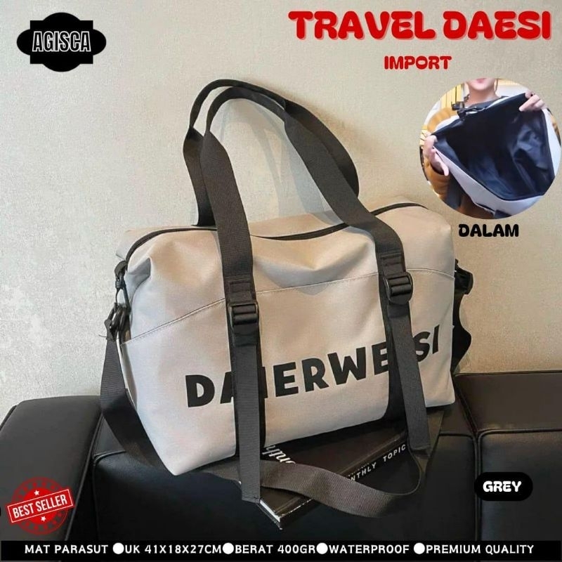 TAS TRAVEL DAESY TAS KAPASITAS BESAR TAS GYM BAHAN PARASUT WATERPROOF
