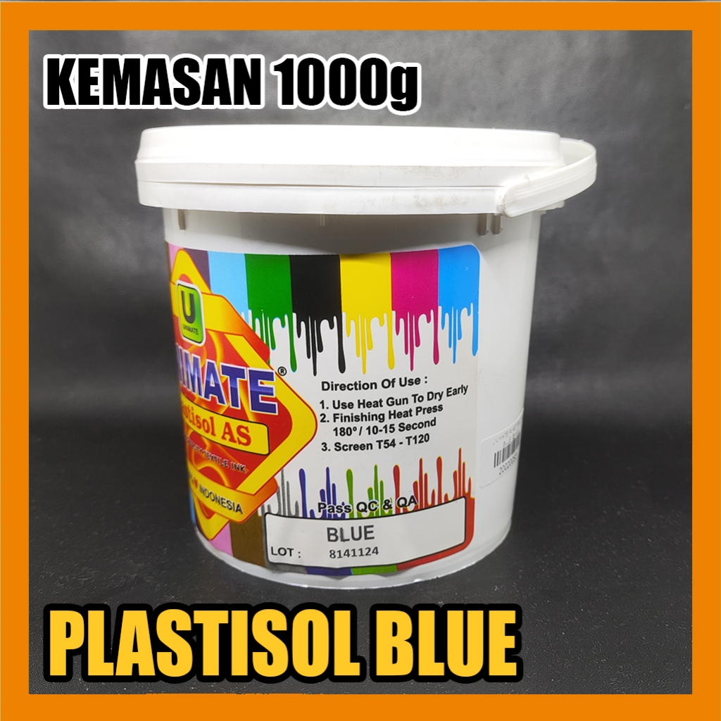 

Tinta Sablon Kaos Plastisol AS warna Blue 1000g