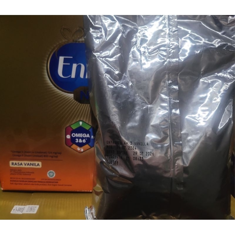 Enfagrow A+3 Vanila 600gr (Kemasan Foil Tanpa Kardus) EXP MEI 2027 Packing Aman