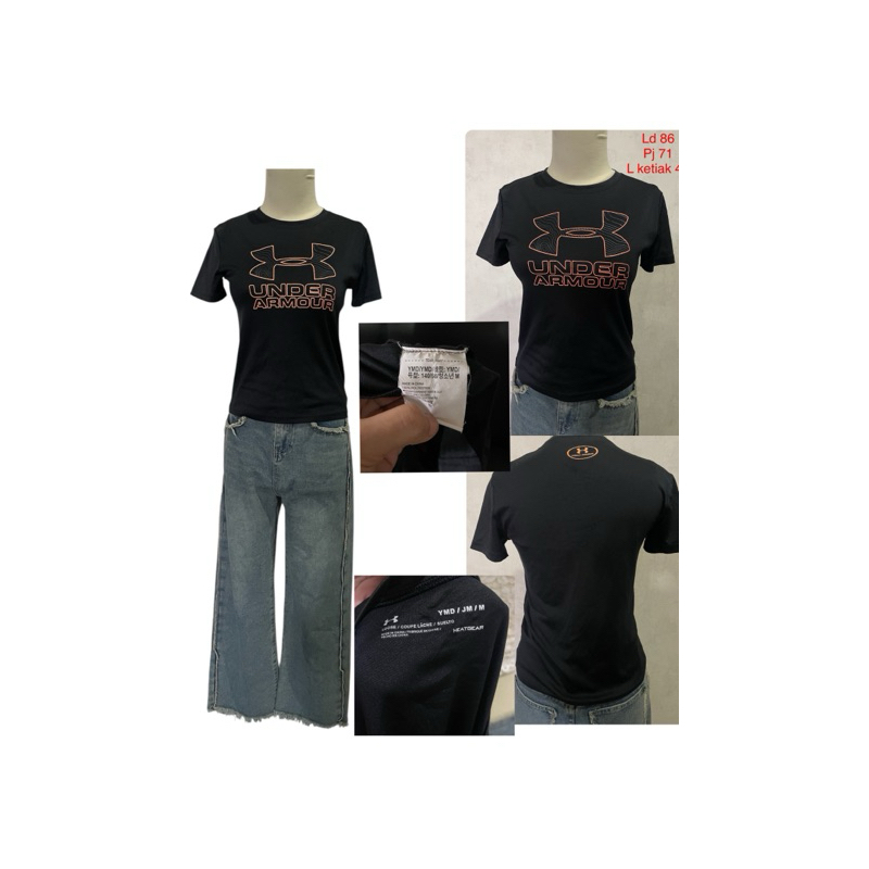 Under armour kaos wanita bahan katun size S