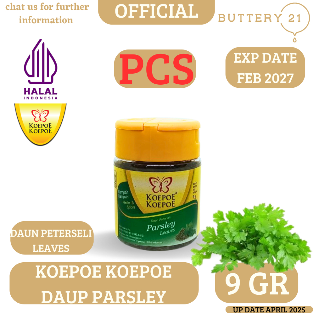 

KOEPOE KOEPOE PARSLEY 9 GR/KUPU KUPU DAUN PETERSELI/DAUN PARSLEY LEAVES