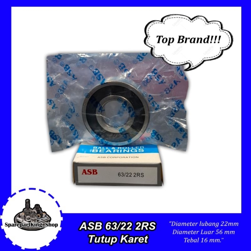 Bearing/laher Kruk As 63/22 2rs ,Supra X125,Blade, Karisma & Revo,.