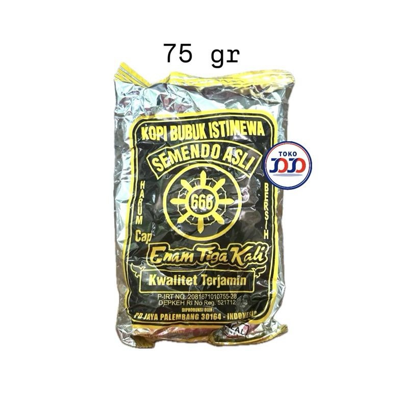 

Kopi Asli Semendo 666 Enam Tiga Kali 75 gram