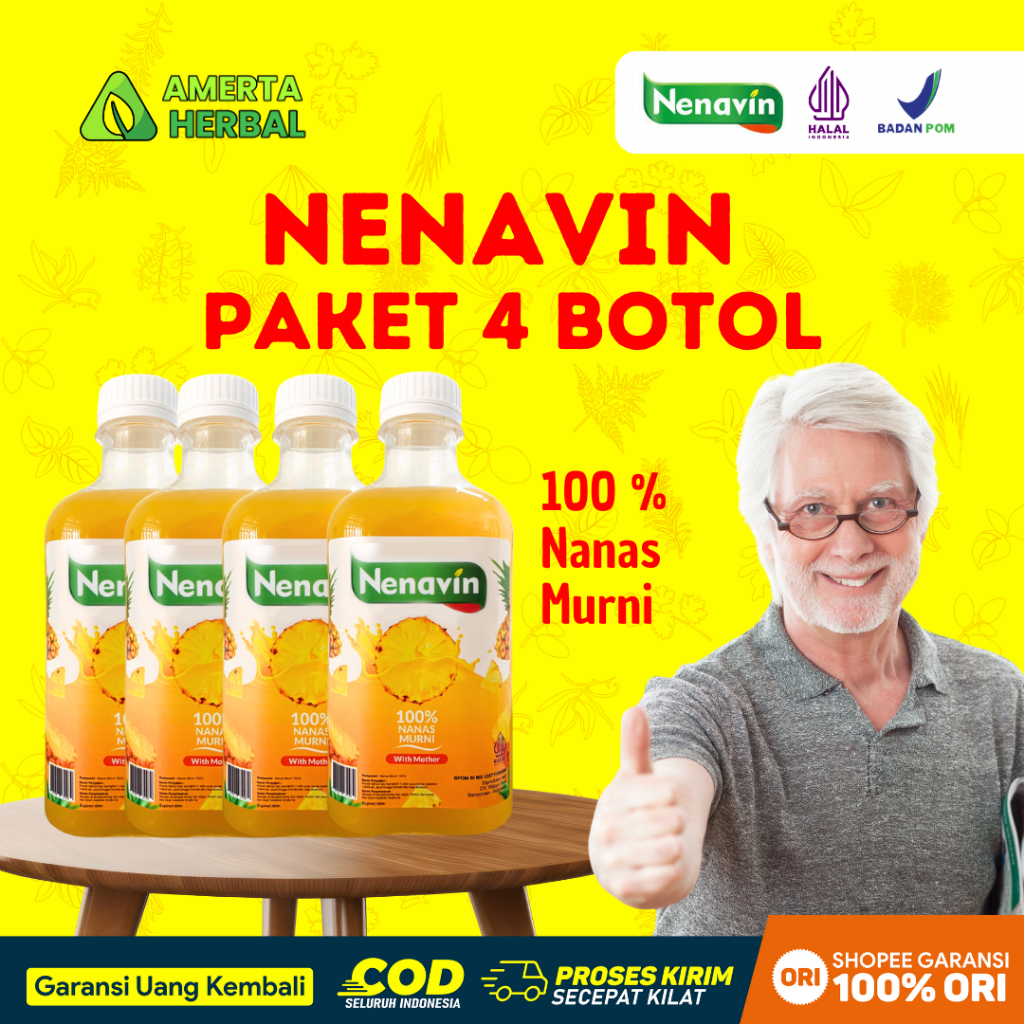 

PAKET 4 BOTOL NENAVIN 100% NANAS MURNI Atasi Diabetes dan Kontrol Gula Dalam Darah