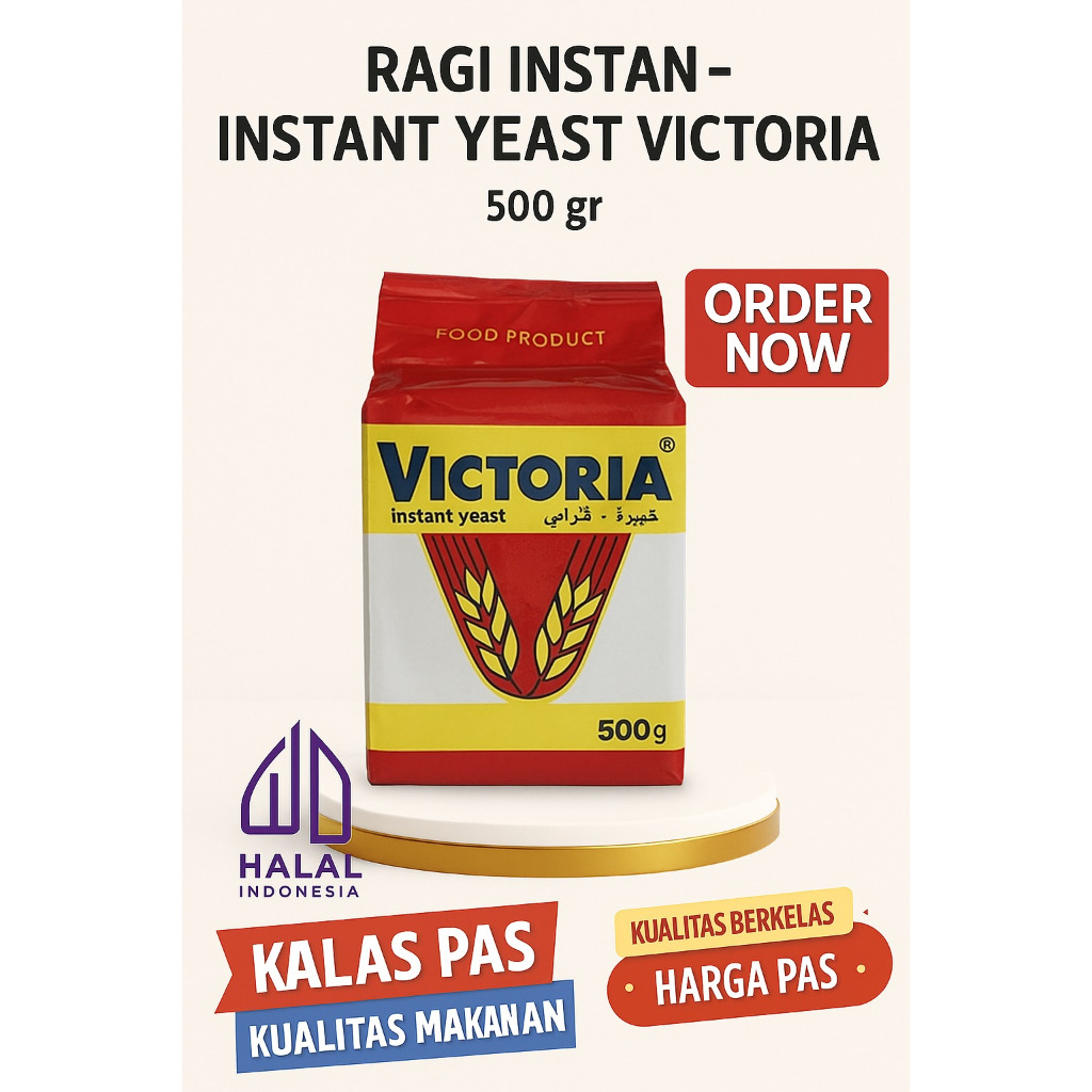 RAGI INSTAN - INSTANT YEAST VICTORIA 500 GR HALAL PENGEMBANG ROTI