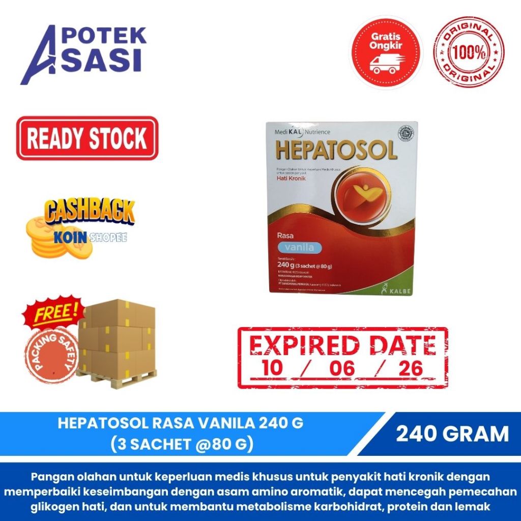 

HEPATOSOL RASA VANILA 240 GRAM BOX- Nutrisi Kesehatan Hati