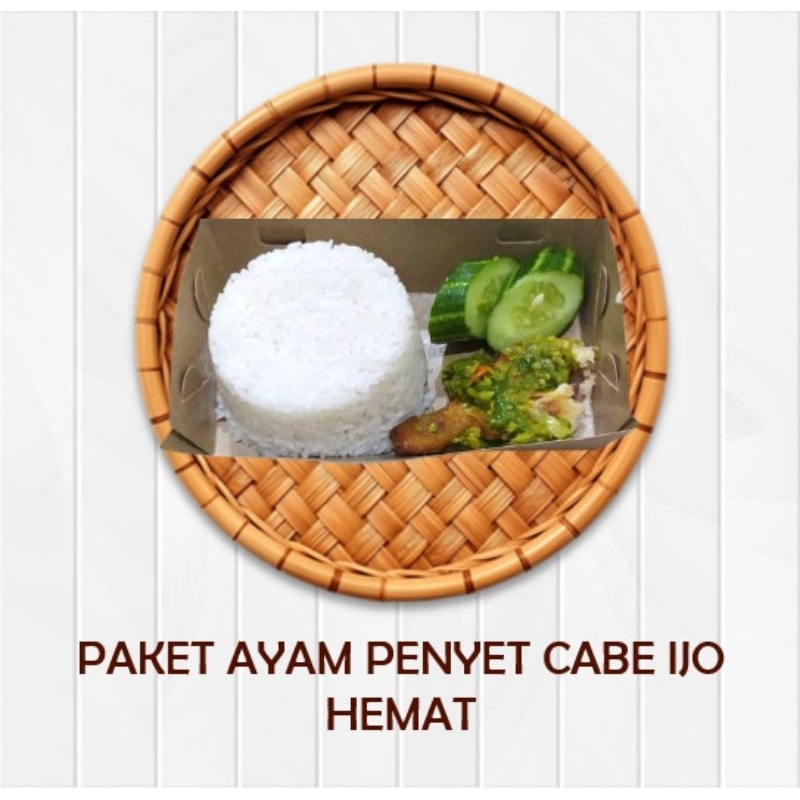 

Paket Ayam Penyet Cabe Ijo Hemat (khas sunda)