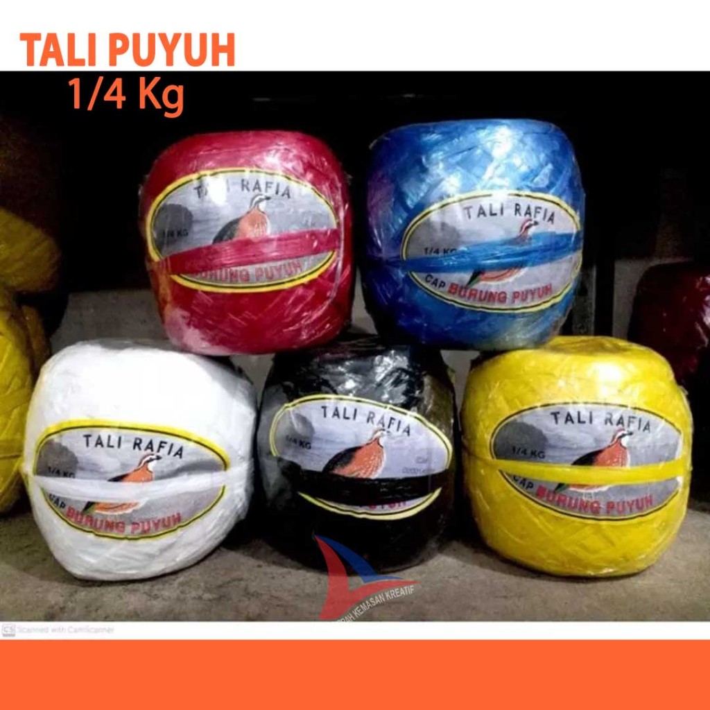 

Tali Rafia Cap Burung Puyuh 1/4 Kg / tali plastik