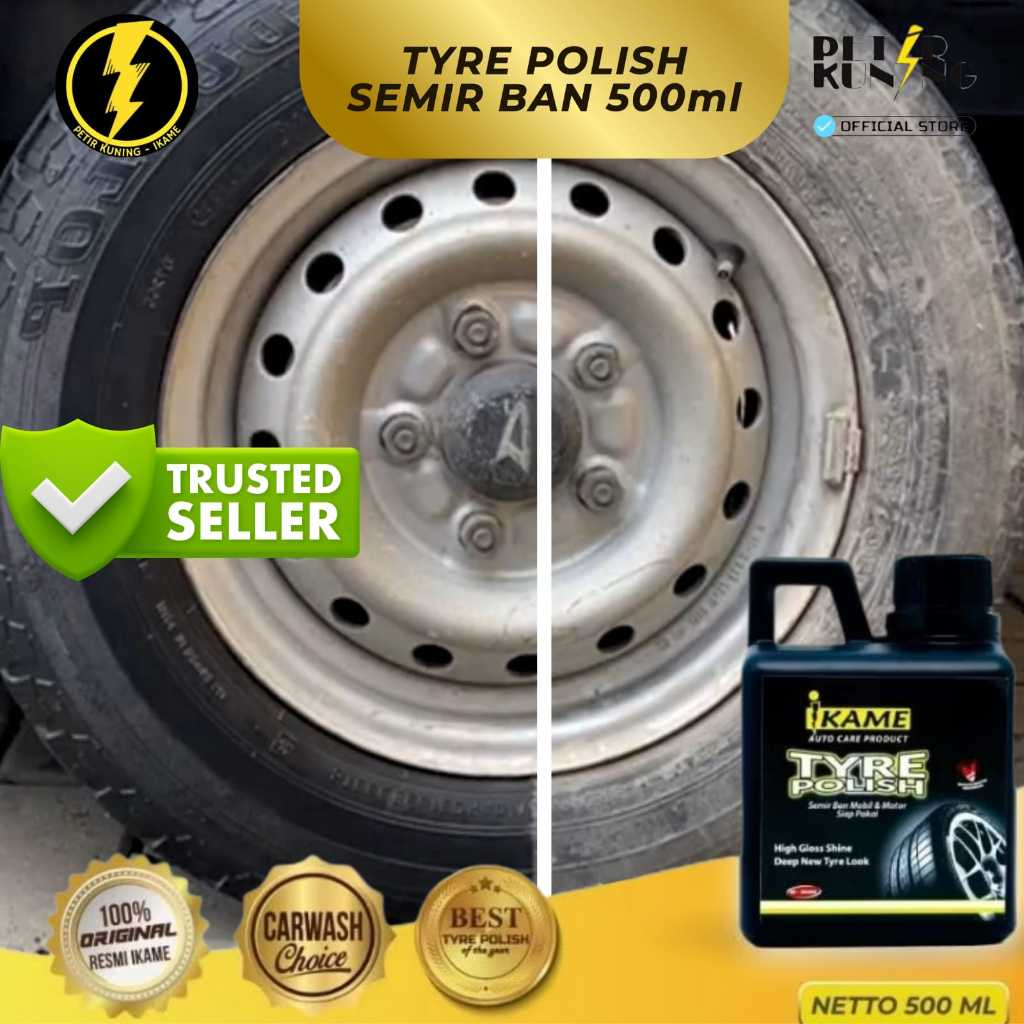 SEMIR BAN MOTOR-MOBIL 500 ML & 5 LITER BERKUALITAS (EKONOMIS) Semir ban ikame original