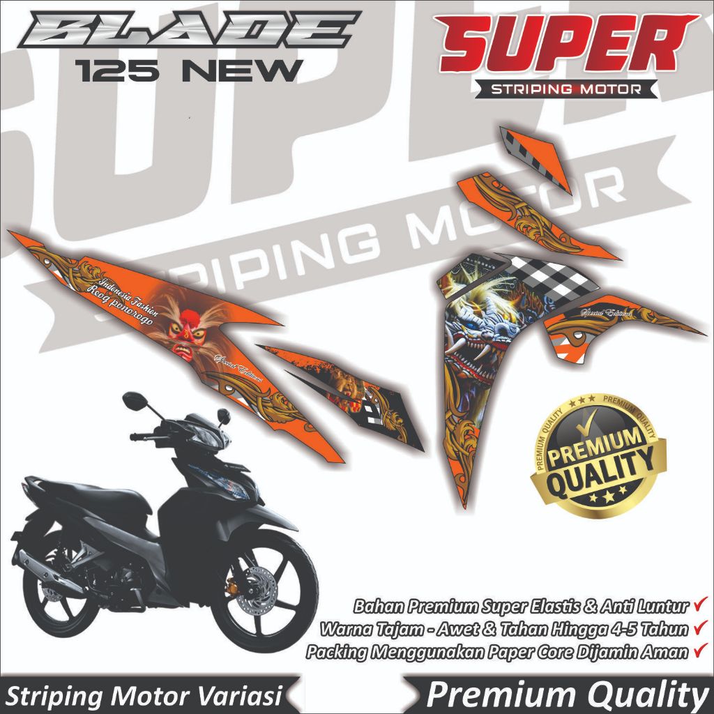 Stiker Blade 125 New Anti Luntur keren Striping Blade New Striping Honda Blade 110 125 New Barong